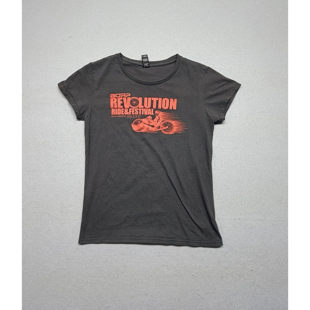 BCRP Revolution Ride & Festival 2017 Women's Motorcycle‎ T-Shirt Anvil Size L
